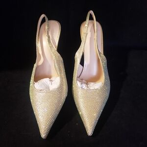 Elegant Gold Slingback Heels Size 39